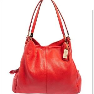 Coach Phoebe Madison Coral Red Bag